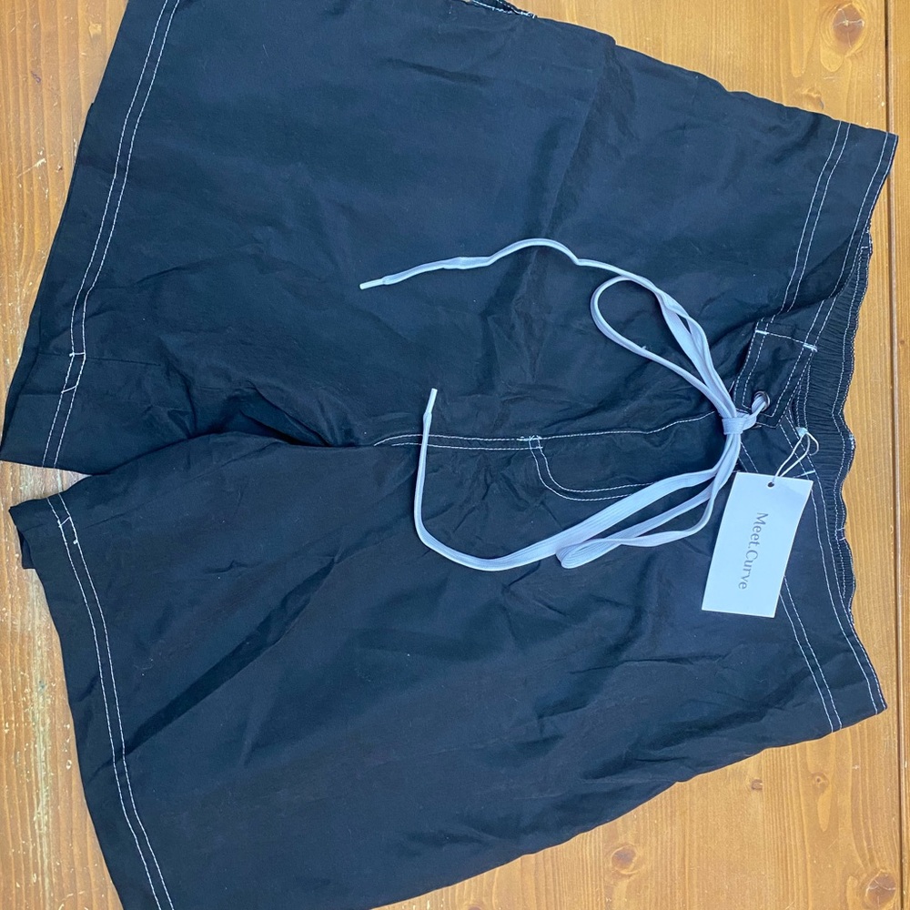 Women's Black Swim Coverup Shorts